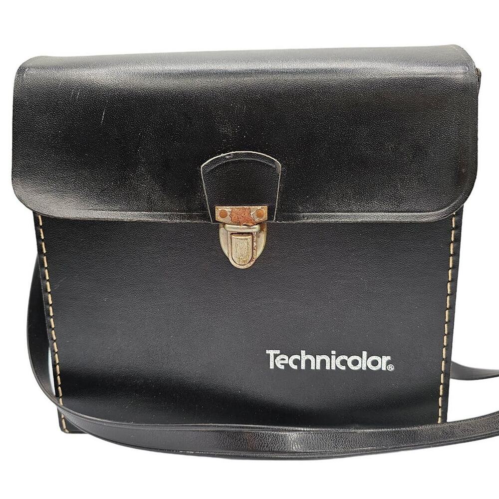 Vintage 1960s Technicolor Camera Carrying Case Black Plastic